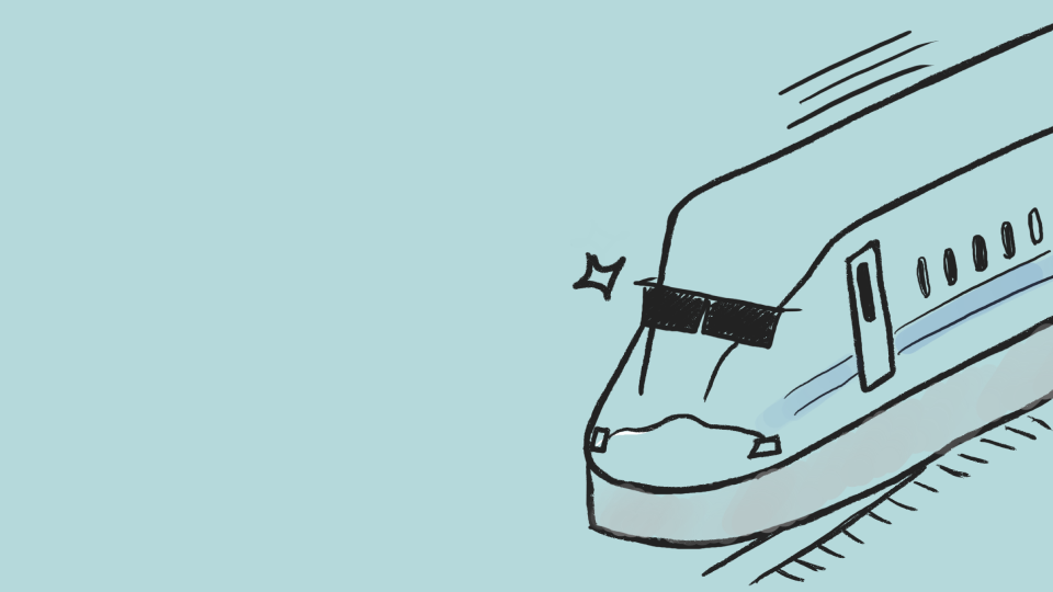 Illustration of shinkansen